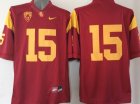 Ncaa USC Trojans #15 red jerseys