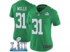 Women Nike Philadelphia Eagles #31 Jalen Mills Limited Green Rush Vapor Untouchable Super Bowl LII NFL Jersey