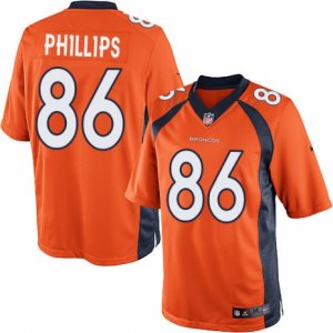 Mens Nike Denver Broncos #86 John Phillips Limited Orange Team Color NFL Jersey