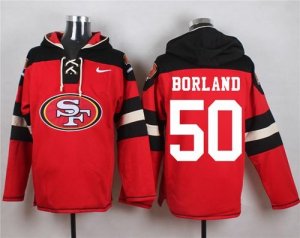 Nike San Francisco 49ers #50 Chris Borland Red Player Pullover Hoodie