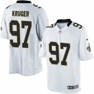 Mens Nike New Orleans Saints #97 Paul Kruger Limited White NFL Jersey