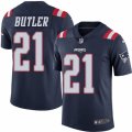 Youth Nike New England Patriots #21 Malcolm Butler Limited Navy Blue Rush NFL Jersey