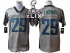 2015 Super Bowl XLIX Nike NFL Seattle Seahawks #29 Earl Thomas Grey Jerseys[Elite shadow]