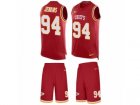 Mens Nike Kansas City Chiefs #94 Jarvis Jenkins Limited Red Tank Top Suit NFL Jersey
