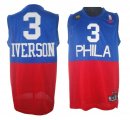 nba philadelphia 76ers #3 iverson red blue