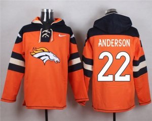 Nike Denver Broncos #22 C.J. Anderson Orange Player Pullover Hoodie