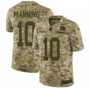 Mens Nike New York Giants #10 Eli Manning Limited Camo 2018 Salute to Service NFL Jersey