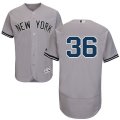 Men's Majestic New York Yankees #36 Carlos Beltran Grey Flexbase Authentic Collection MLB Jersey