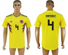 Colombia 4 RAMIREZ Home 2018 FIFA World Cup Thailand Soccer Jersey