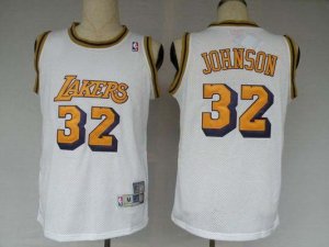 nba fans los angeles lakers #32 johnson swingman white