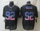 Nike Baltimore Ravens #92 Ngata Black Jerseys(USA Flag Fashion Elite)