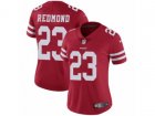 Women Nike San Francisco 49ers #23 Will Redmond Vapor Untouchable Limited Red Team Color NFL Jersey