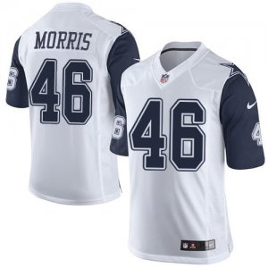 Nike Dallas Cowboys #46 Alfred Morris White Men Stitched NFL Limited Rush Jersey