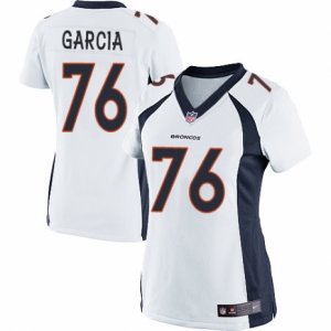 Women\'s Nike Denver Broncos #76 Max Garcia Limited White NFL Jersey