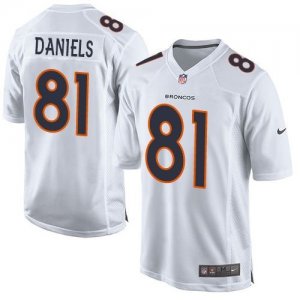 Nike Denver Broncos #81 Owen Daniels White Men Stitched NFL Game Event Jersey