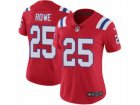 Women Nike New England Patriots #25 Eric Rowe Vapor Untouchable Limited Red Alternate NFL Jersey