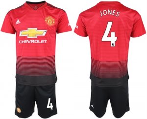 2018-19 Manchester United 4 JONES Home Soccer Jersey