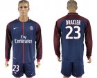 2017-18 Paris Saint-Germain 23 DRAXLER Home Long Sleeve Soccer Jersey