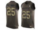 Mens Nike Oakland Raiders #25 Fred Biletnikoff Limited Green Salute to Service Tank Top NFL Jersey