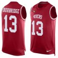 Mens Nike San Francisco 49ers #13 Aaron Burbridge Limited Red Player Name & Number Tank Top NFL Jersey