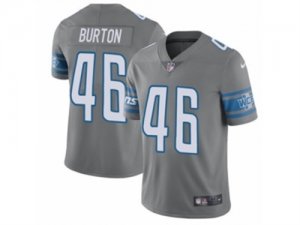 Mens Nike Detroit Lions #46 Michael Burton Limited Steel Rush NFL Jersey