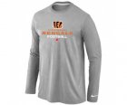 Nike Cincinnati Bengals Critical Victory Long Sleeve T-Shirt Grey