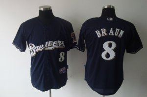 mlb milwaukee brewers #8 braun blue[cool base]