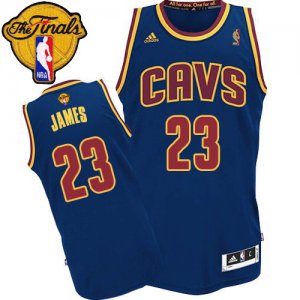 Men\'s Adidas Cleveland Cavaliers #23 LeBron James Swingman Navy Blue CavFanatic 2016 The Finals Patch NBA Jersey