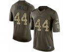 Mens Nike Seattle Seahawks #44 Delano Hill Limited Green Salute to Service NFL Jersey