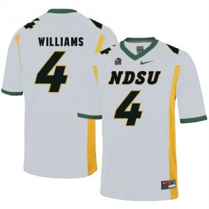 North Dakota State Bison 4 Dimitri Williams White College Football Jersey