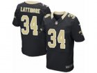 Mens Nike New Orleans Saints #34 Marshon Lattimore Elite Black Team Color NFL Jersey