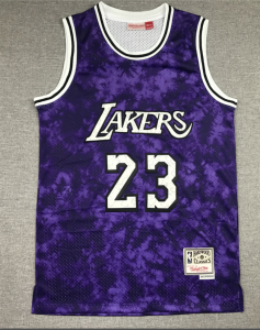 Lakers #23 Lebron James Purple Nike Swingman Jersey