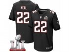 Mens Nike Atlanta Falcons #22 Keanu Neal Elite Black Alternate Super Bowl LI 51 NFL Jersey