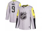Men Adidas New Jersey Devils #9 Taylor Hall Gray 2018 All-Star Metro Division Authentic Stitched NHL Jersey