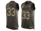 Mens Nike San Francisco 49ers #33 Roger Craig Limited Green Salute to Service Tank Top NFL Jersey