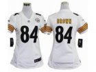 Nike Women NFL Pittsburgh Steelers #84 Brown white Jerseys