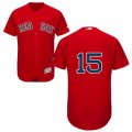 Men's Majestic Boston Red Sox #15 Dustin Pedroia Red Flexbase Authentic Collection MLB Jersey