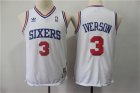 76ers #3 Allen Iverson White Youth Hardwood Classics Throwback Jersey