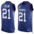 Nike New York Giants #21 Landon Collins Royal Blue Team Color Men Stitched NFL Limited Tank Top Jersey