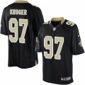 Mens Nike New Orleans Saints #97 Paul Kruger Limited Black Team Color NFL Jersey