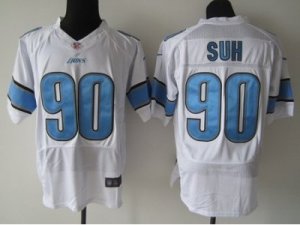 Nike nfl Detroit Lions #90 Ndamukong Suh white Elite jerseys