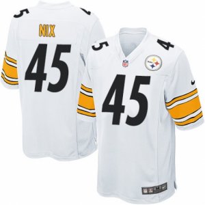 Mens Nike Pittsburgh Steelers #45 Roosevelt Nix Game White NFL Jersey