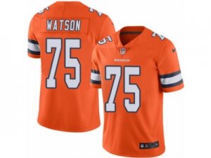 Mens Nike Denver Broncos #75 Menelik Watson Elite Orange Rush NFL Jersey