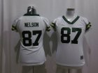 women Green bay packers #87 Nelson white