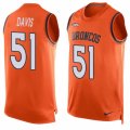 Mens Nike Denver Broncos #51 Todd Davis Limited Orange Player Name & Number Tank Top NFL Jersey