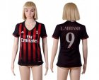 Womens AC Milan #9 L.Adriano Home Soccer Club Jersey