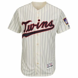 Men\'s Minnesota Twins Majestic Blank Alternate Ivory Navy Flex Base Authentic Collection Team Jersey