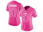 Women Nike Cleveland Browns #57 Cam Johnson Limited Pink Rush Fashion NFL Jersey