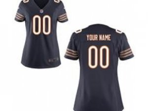 Women\'s Nike Chicago Bears Customized Game Team blue Jerseys