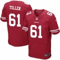 Mens Nike San Francisco 49ers #61 Andrew Tiller Elite Red Team Color NFL Jersey